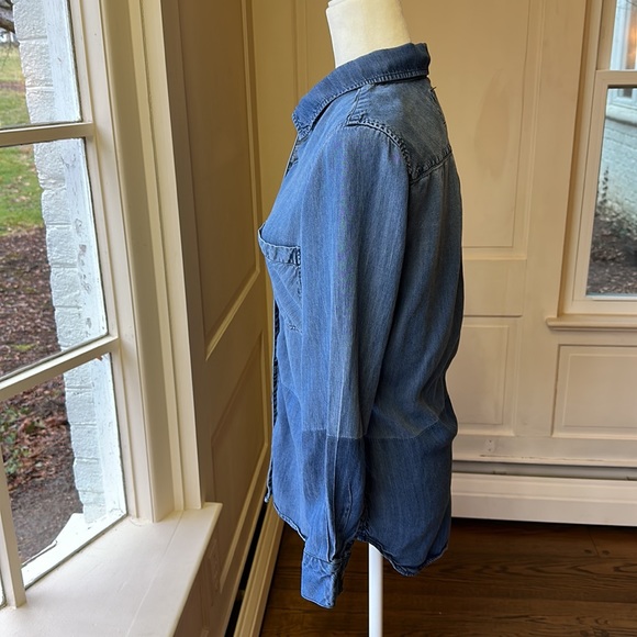 Rails 2 Tone Tencel Denim Chambray Button Down Size S - Picture 4 of 10